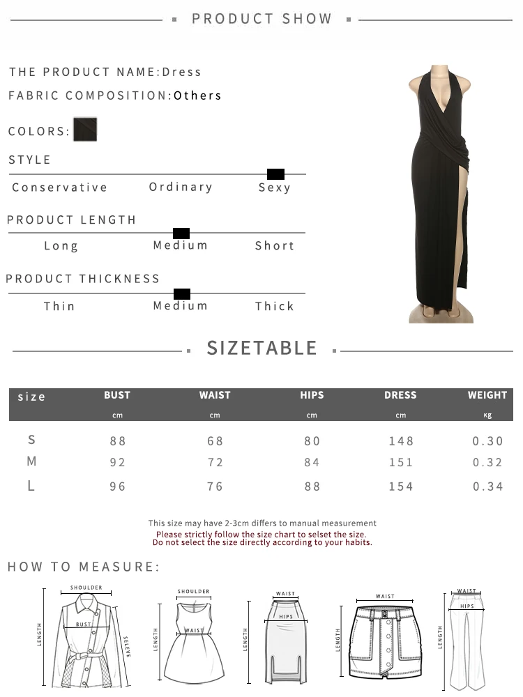 Halter maxi met hoge split